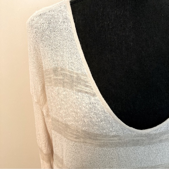 Free People Textured Slightly Open Weave Open Back Top - Picture 2 of 8